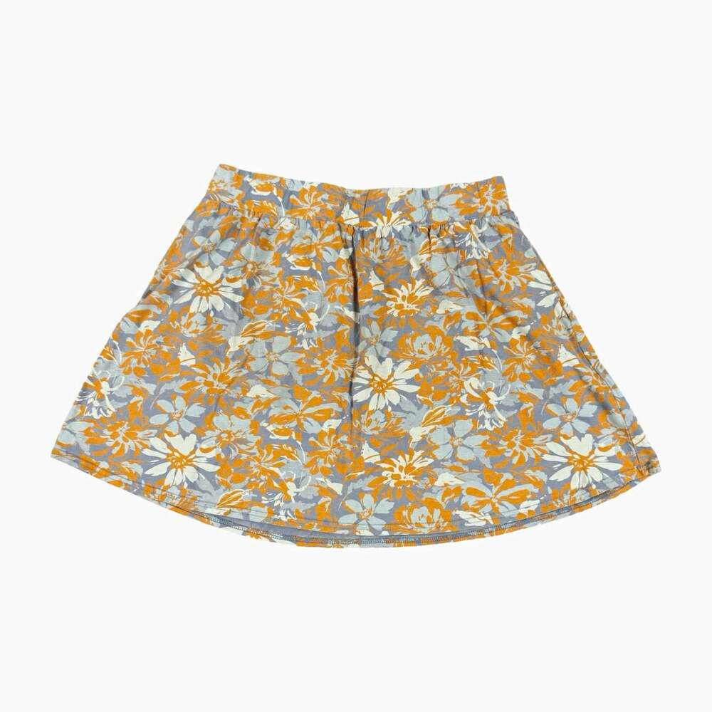 Pact Women’s Floral A-Line Knit Short Skirt Stretch Pockets Size L